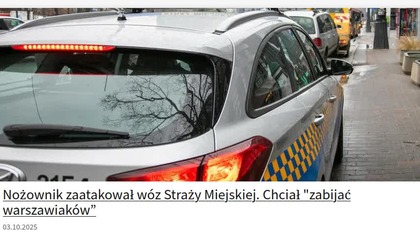 Straż Miejska zatrzymała nożownika, zboczongo nazistę, złodzieja Marcina Kusior