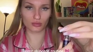 asmr skincare routine