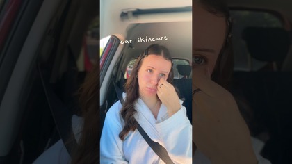 Skincare in the car