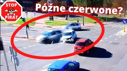 Bezmyślny wjazd na czerwonym świetle na skrzyżowanie w Puławach.  STOP PIRAT