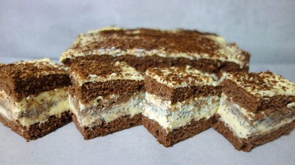 Sernik gotowany z wiaderka  w cieście czekoladowym