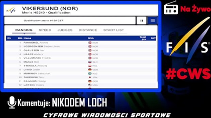 RAW AIR KWALIFIKACJE + KONKURS INDYWIDUALNY W VIKERSUND NA ŻYWO ZACZYNAMY O 14:28