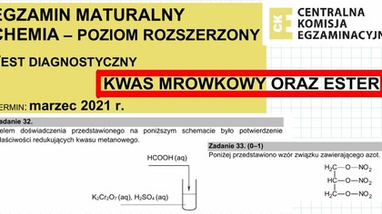 ZADANIE 32 i 33 CKE 2021 MARZEC KWAS METANOWY I WL CHROMU #chemia #chemistry #cke