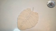 Czesany liść z białego sznurka [BRUSHED LEAF MADE OF A WHITE STRING] -Pomysły plastyczne DiY