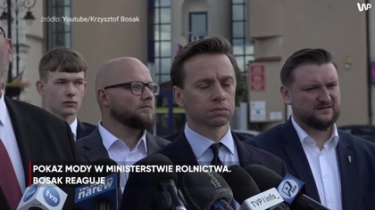Pokaz mody w ministerstwie rolnictwa.  Bosak reaguje (720p 30fps AV1-48kbit AAC-polski)