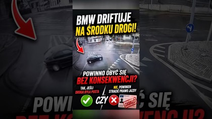 BMW driftuje na środku drogi.  Kara czy bez konsekwencji?  #bmw #drift #prawojazdy #polskiekierowcy