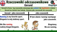 GERUND - Rzeczowniki odczasownikowe słówka z końcówką -ing gerundium | Gerunds in English
