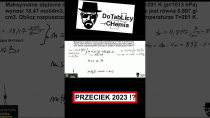 PRZECIEK 2023 MAJ !? CHEMIA rozpuszczalność gazu NH3 #shorts #short #chemia #matura #cke #2023