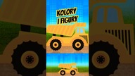 Kolory i figury z ciężarówką i dźwigiem