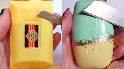 Soap Carving ASMR Relaxing Sounds no talking Satisfying ASMR Video
