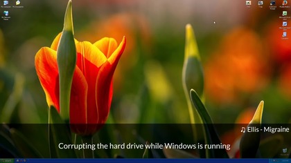 Corrupting the hard drive while Windows is running