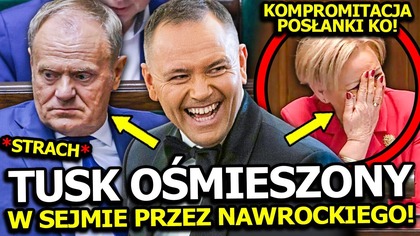 TUSK OŚMIESZONY W SEJMIE PRZEZ NAWROCKIEGO! KOMPROMITACJA POSŁANKI KO!