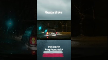 Lodowy tor! Delikatna stłuczka, ale mogło być gorzej! #slisko #uwaga