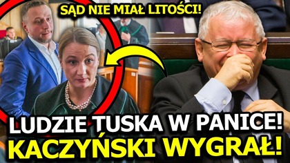 LUDZIE TUSKA W PANICE! KACZYŃSKI WYGRAŁ Z NIMI W SĄDZIE! TO PROBLEM DLA ZIOBRY!
