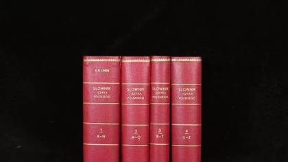 Samuel Bogumił Linde Słownik języka polskiego, t.  I-VI, PIERWODRUK (1807-1814, komplet!)