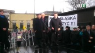 12.01.2015 Jarosław Kaczyński pod kopalnią Pok&oacute;j