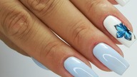 Blue metallic Little flower / Bluesky Polska
#bluenailsart #flowersnails