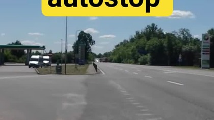 Ukraińska autostrada i autostop.  #autostop #travelvlog #ukraine #podróże #travel