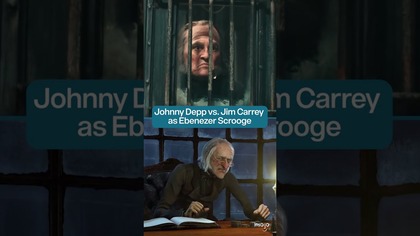 Johnny Depp vs.  Jim Carrey as Ebenezer Scrooge