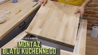 Montaż dębowego blatu.  Jak wyciąć otwory pod sprzęty AGD w blacie kuchennym?