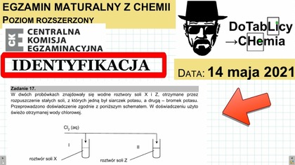 W dw&oacute;ch prob&oacute;wkach znajdowały się wodne roztwory soli X i Z ZADANIE 17 CKE 2021 MAJ IDENTYFIKACJA SOLI