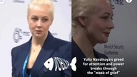 Julia Nawalna nie mogła powstrzymać radości i ulgi, gdy przemawiała po śmierci męża w Monachium.