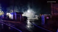 Nocny pożar na parkingu pomocy drogowej [4K]