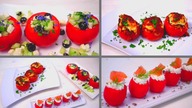 Stuffed Tomatoes - three ways | Stuffed Tomato Recipe | Party Food Ideas | Saute Szkoła Gotowania