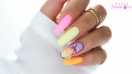 Summer nails art tutorial / Allepaznokcie Molly Lac