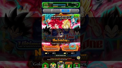 RED ZONE TICKET GOKU VEGETA SUMMONS DBZ DOKKAN BATTLE