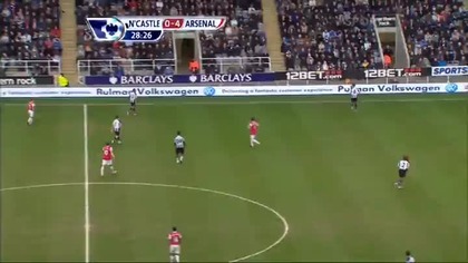 Premier League sezon 2010/2011 Newcastle - Arsenal 1 połowa cz. 3