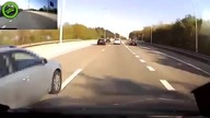 Kolejny idiota na autostradzie