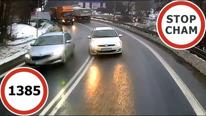 Stop Cham #1385 - Niebezpieczne i chamskie sytuacje na drogach