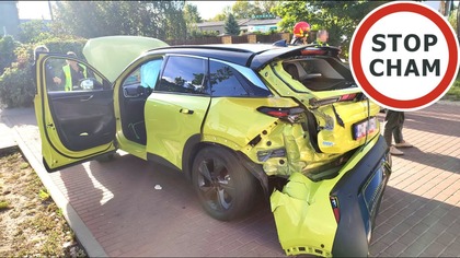 Wypadek - nawet jadąc 22 km/h można tak oberwać #2016 Wasze Filmy