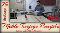 Dębowa szafka RTV pod telewizor Cz.1/ Oak TV cabinet