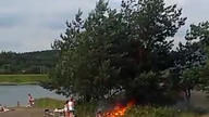 Grill pozostawiony bez nadzoru doprowadza do pożaru