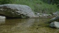 Czysty g&oacute;rski strumień do skupienia &mdash; naturalny szum wody przy kamieniach