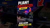 Pijany kierowca zakończył jazdę na barierach.  To cud, że nikt nie zginął.  #polskiekierowcy #wypadek
