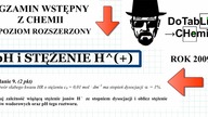Roztwór słabego kwasu HR o stężeniu c0  0,01 mol · dm 3 ma stopień dysocjacji 1%.  ZADANIE 9 AM 2009 #Chemia