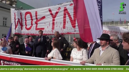 Rafał MOSSAKOWSKI: PiS - PO jedno ZŁO to oni prowadzili antyPolską politykę, Warszawa Marsz Wolyński
