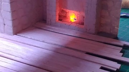shadow Box . 2 livingroom model of everything flashing #LED #shorts #diorama wooden floor