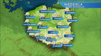 Prognoza pogody na TVN Meteo (05. 05. 2024)