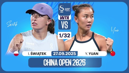 ŚWIĄTEK VS YUAN NA ŻYWO - CHINA OPEN - 2 RUNDA - 27. 09. 2025r.