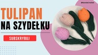 TULIPAN NA SZYDEŁKU - TUTORIAL NA KWIATEK SZYDEŁKOWY.  CROCHET FLOWER #490