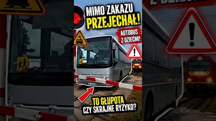 Autobus z dziećmi i taki manewr Co o tym sądzisz?  #shorts #droga