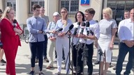 Michał Kołodziejczak Burzliwa konferencja pod siedzibą TVP.