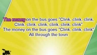 Karaoke for kids - The wheels on the bus go round and round - fast - key F