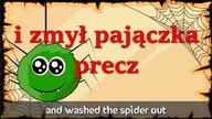 Itsy Bitsy Spider tekst - wersja karaoke z polskim tłumaczeniem - nauka angielskiego z piosenek