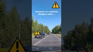Omijanie na czołówkę stojące auto #shorts #rikordwidjo