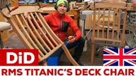 1054.  RMS Titanics Deck Chair - wooden deckchair - work part.  4